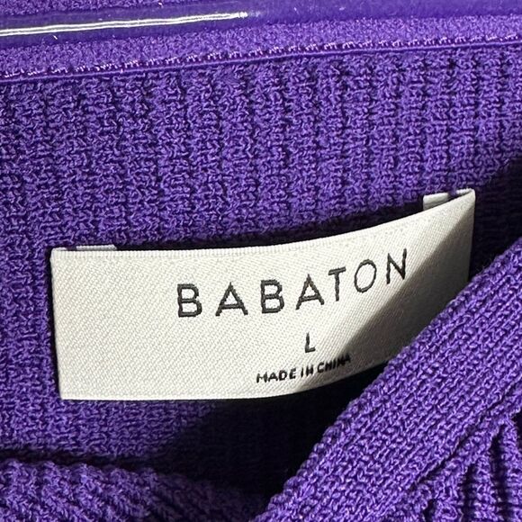 Babaton Sculpt Knit Sweetheart Top L Violet Purple NWT Versatile Flattering - Picture 3 of 4